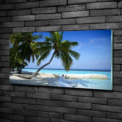 Wall art on glass Tropical beach