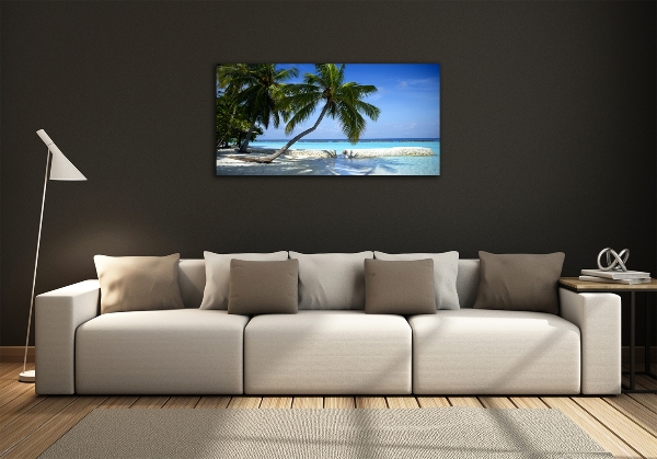 Wall art on glass Tropical beach