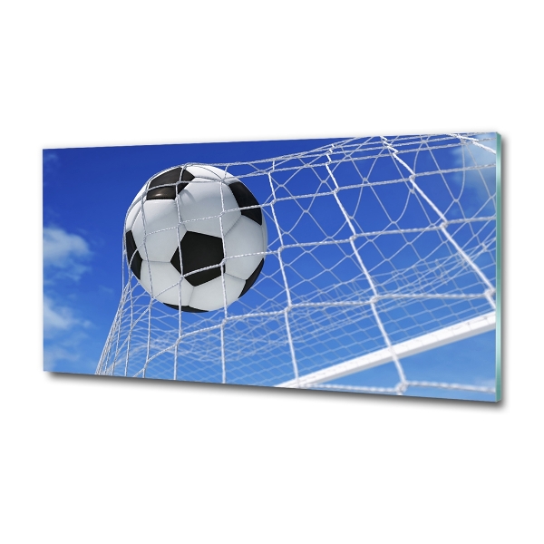 Wall art on glass Ball in the goal