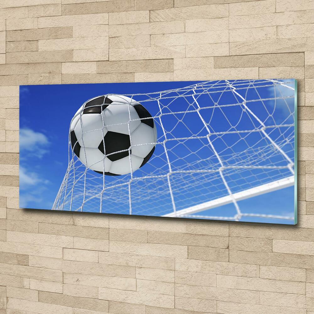 Wall art on glass Ball in the goal