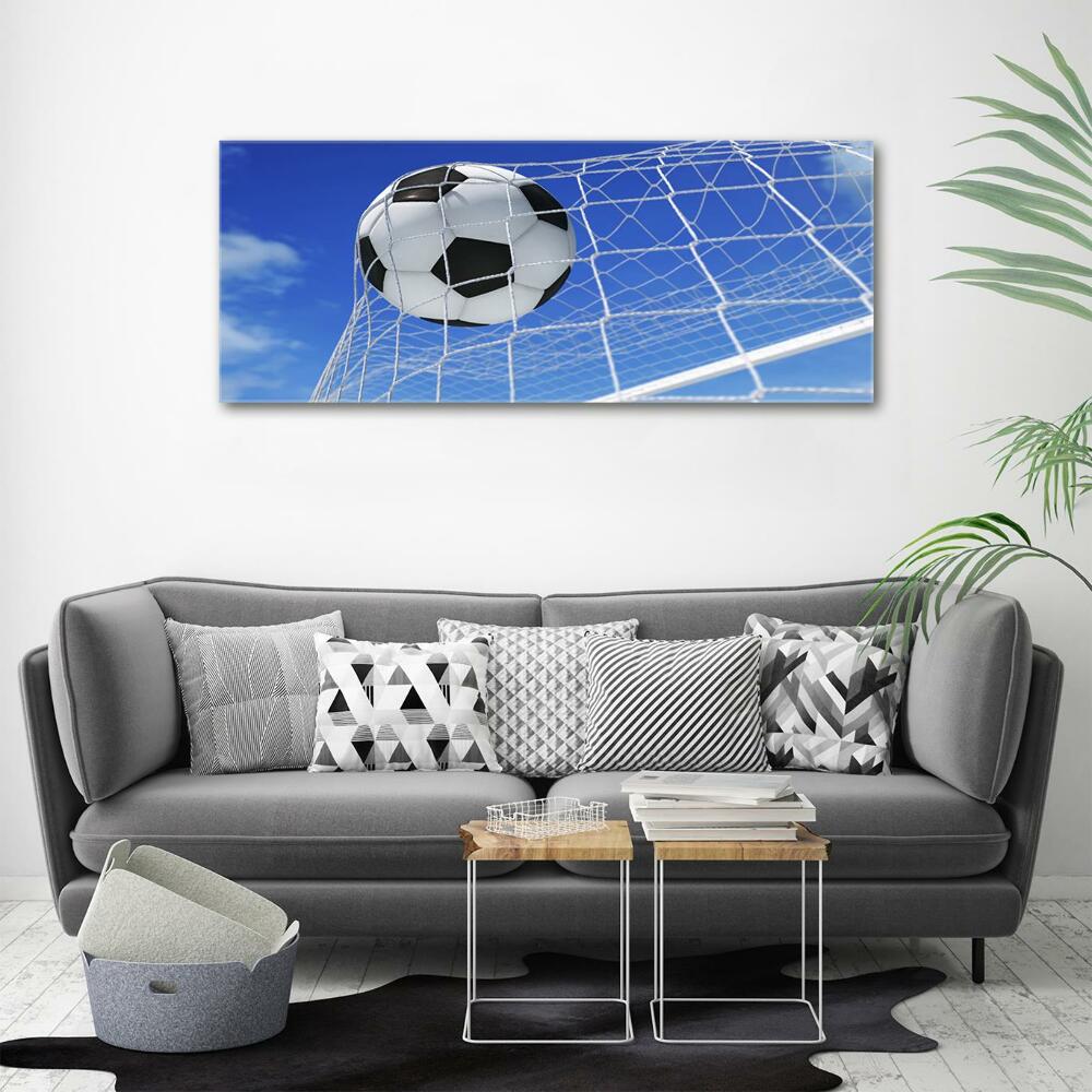 Wall art on glass Ball in the goal