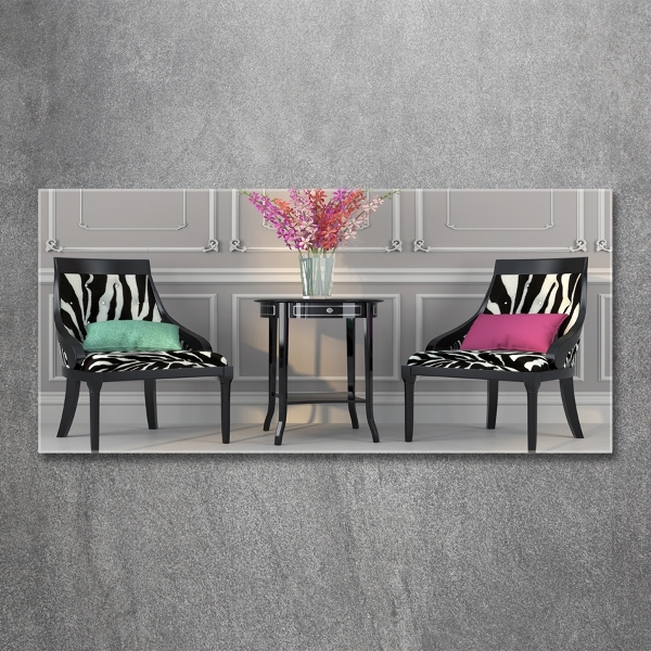 Glass art print Two chairs