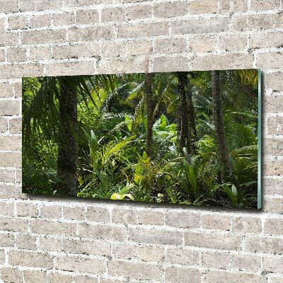 Wall art on glass Tropical forest