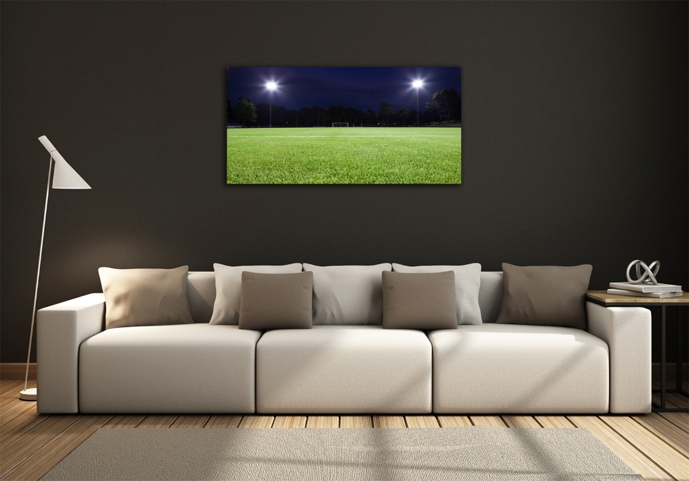 Glass art print Football pitch