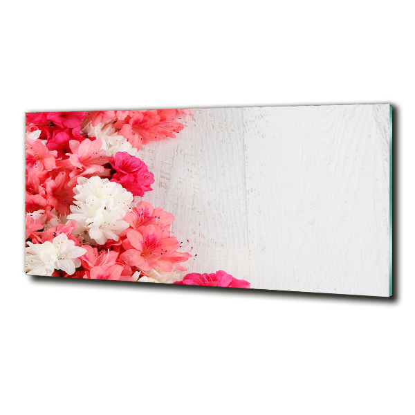 Glass wall art Flowers