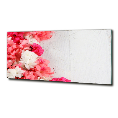 Glass wall art Flowers