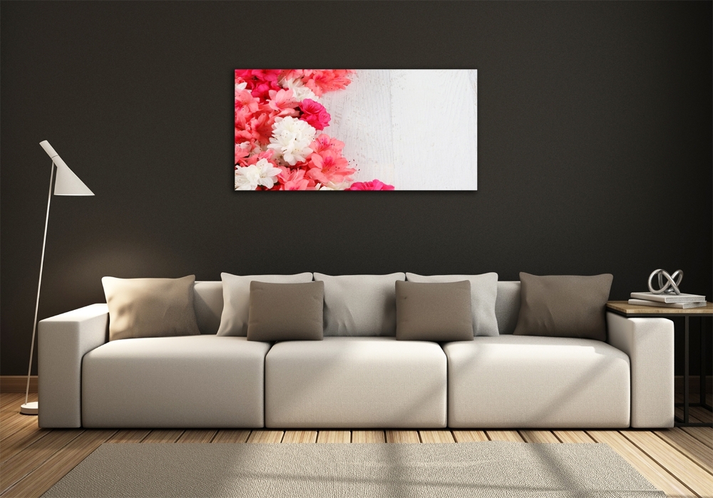 Glass wall art Flowers