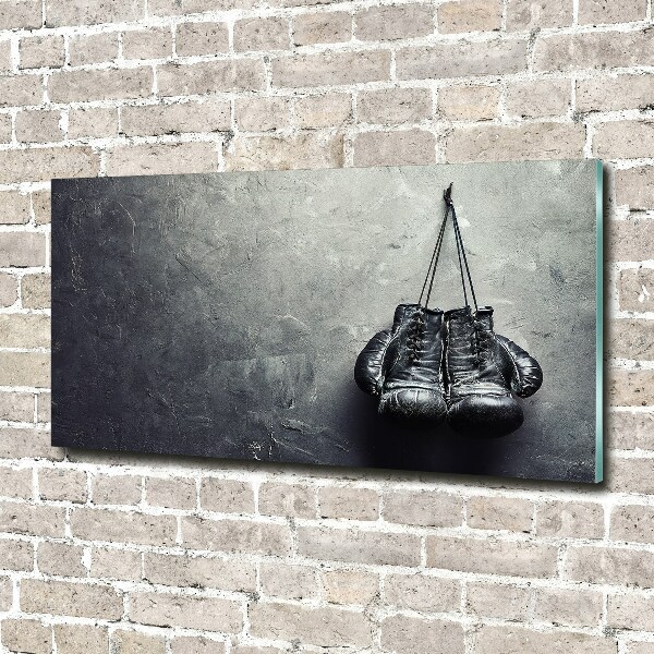 Wall art on glass Boxing gloves