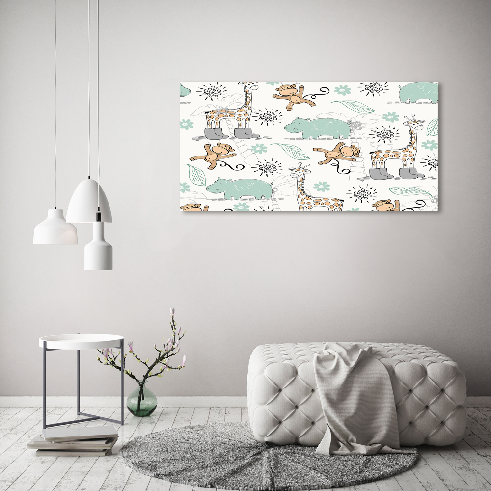 Glass picture wall art Animals