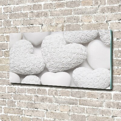 Wall art on glass White background