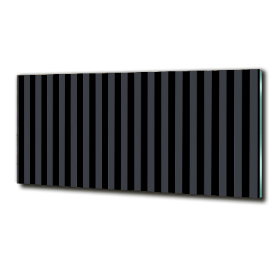 Glass wall art Black and gray stripes