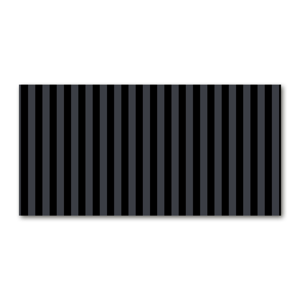 Glass wall art Black and gray stripes