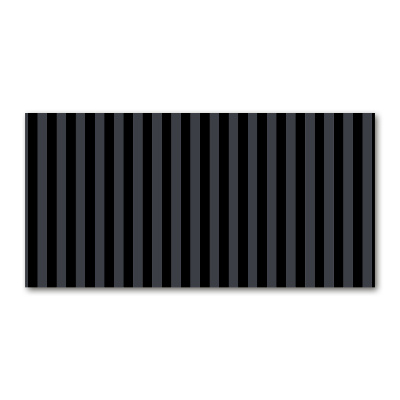 Glass wall art Black and gray stripes