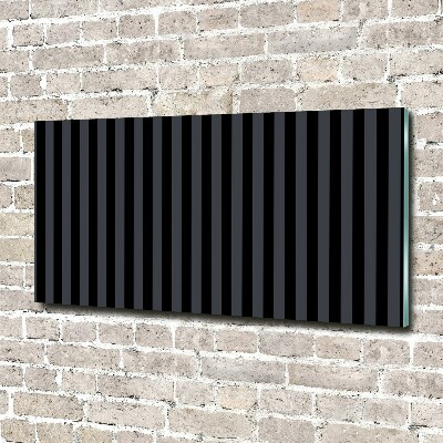 Glass wall art Black and gray stripes