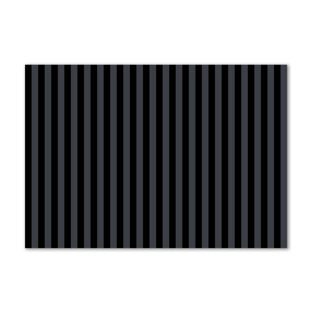 Glass wall art Black and gray stripes