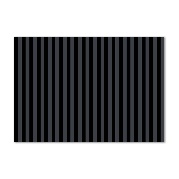 Glass wall art Black and gray stripes