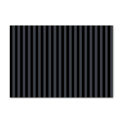 Glass wall art Black and gray stripes