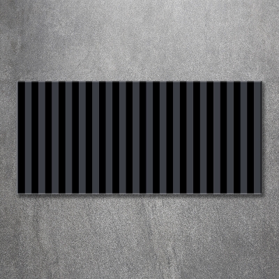 Glass wall art Black and gray stripes