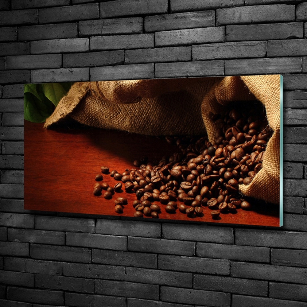 Glass wall art Coffee beans