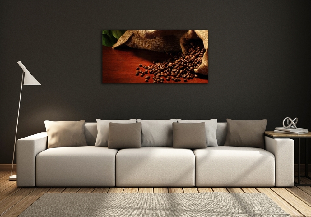 Glass wall art Coffee beans