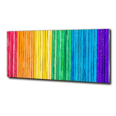 Glass wall art Colorful stripes