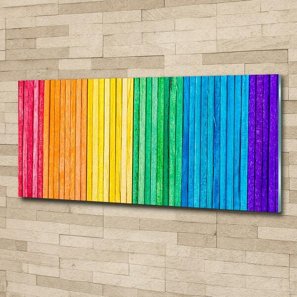 Glass wall art Colorful stripes