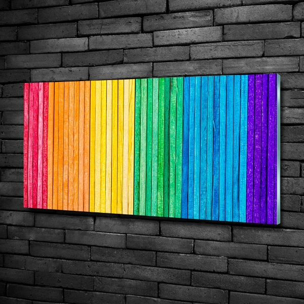 Glass wall art Colorful stripes