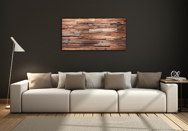 Glass wall art Wooden wall