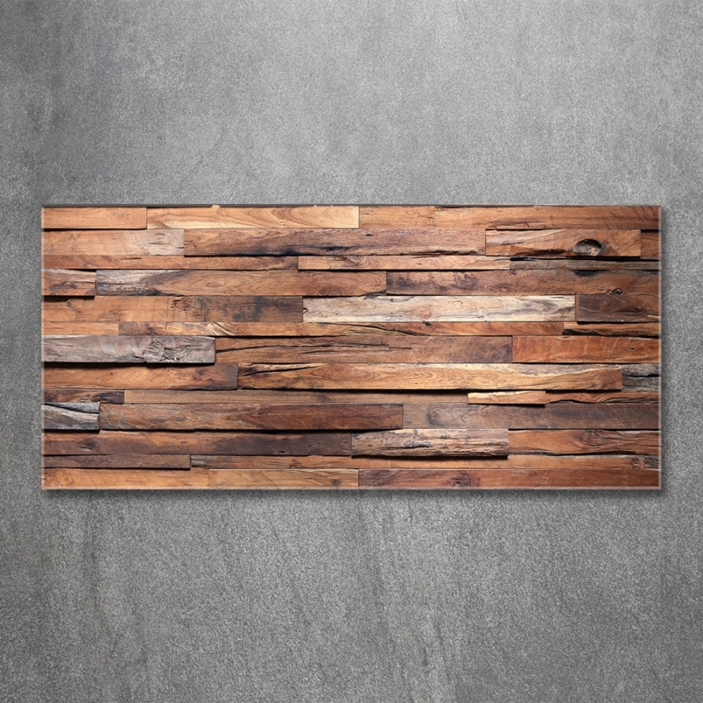 Glass wall art Wooden wall