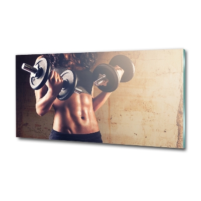 Wall art on glass Muscle structure