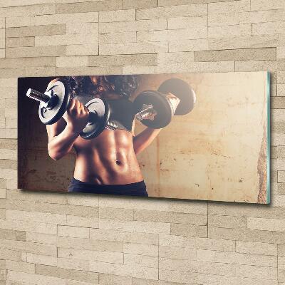 Wall art on glass Muscle structure