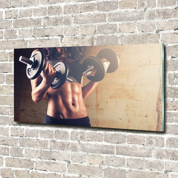 Wall art on glass Muscle structure