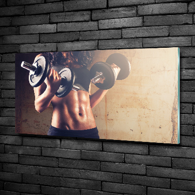 Wall art on glass Muscle structure