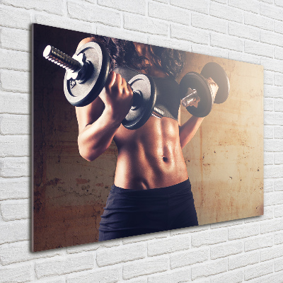 Wall art on glass Muscle structure