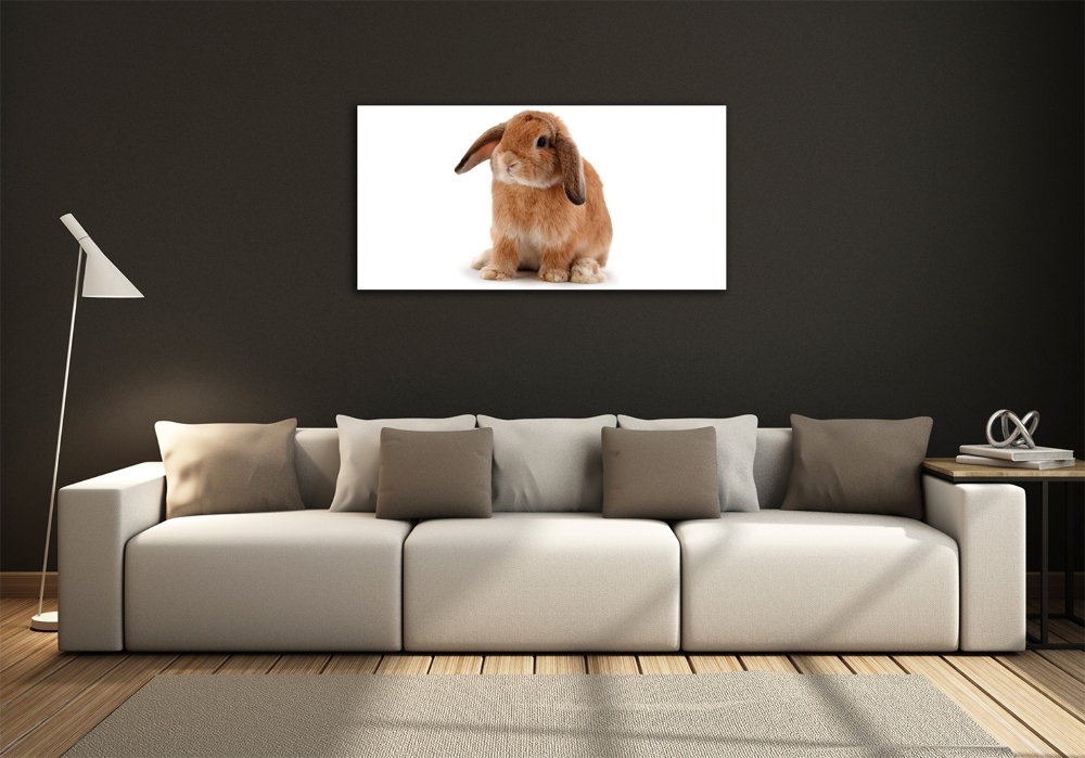 Glass wall art large Rabbit ore