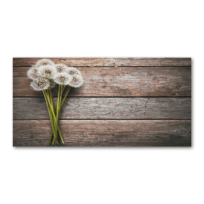 Glass art print Dandelion wood