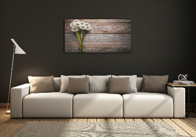 Glass art print Dandelion wood