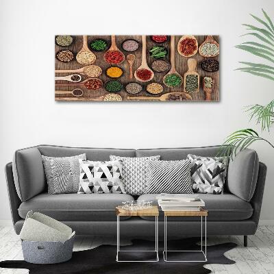 Wall art on glass Spices and herbs