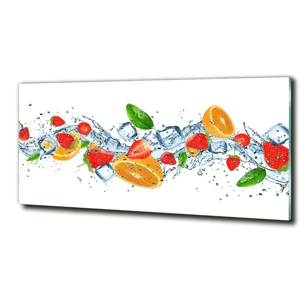 Glass art print Ice fruit