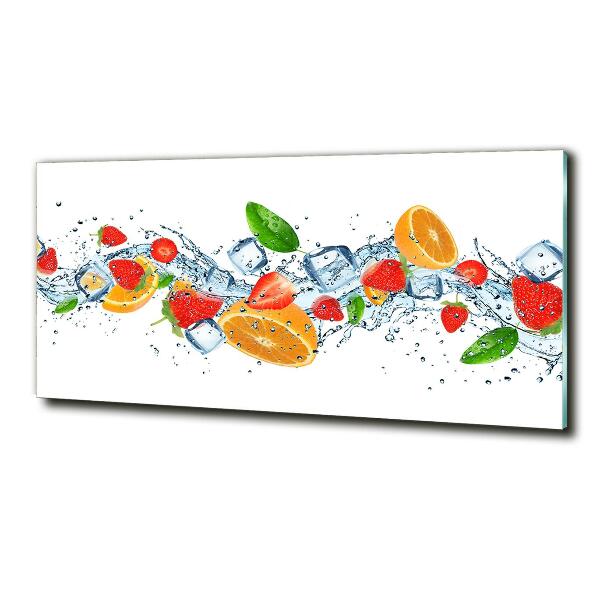 Glass art print Ice fruit