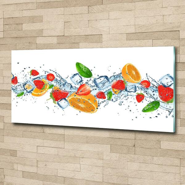 Glass art print Ice fruit