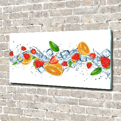 Glass art print Ice fruit