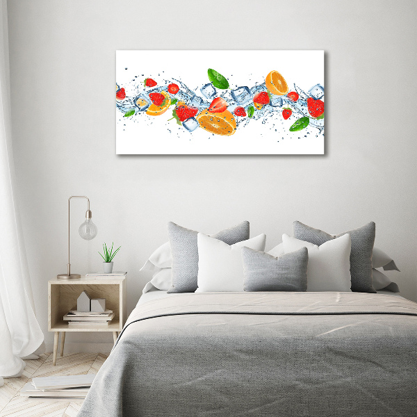 Glass art print Ice fruit