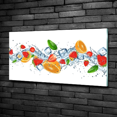 Glass art print Ice fruit