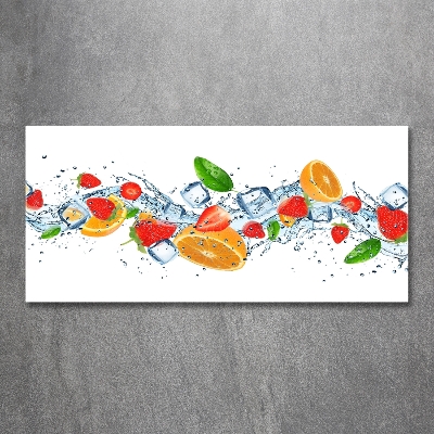 Glass art print Ice fruit