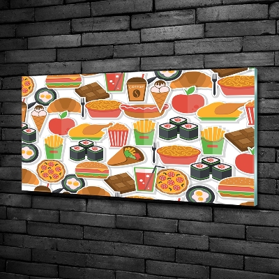 Glass wall art Fast food