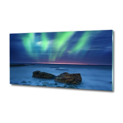 Glass art print Northern lights