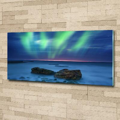 Glass art print Northern lights