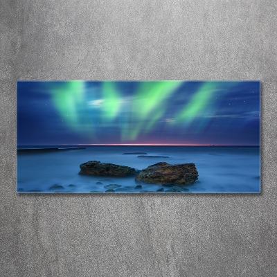 Glass art print Northern lights