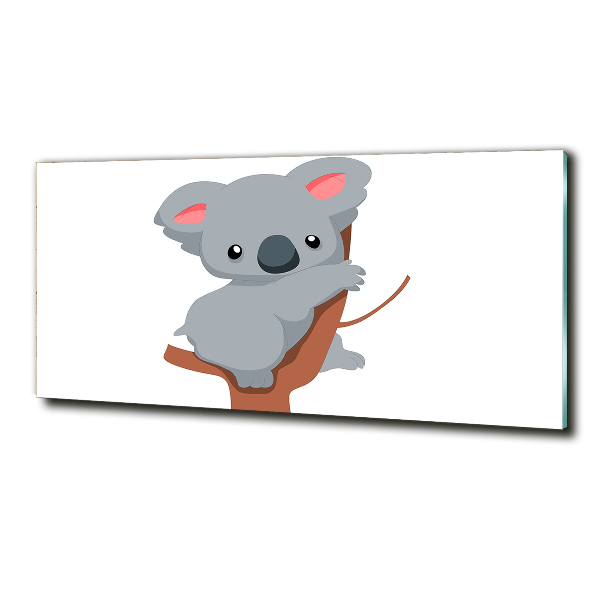 Glass picture print Koala on a tree